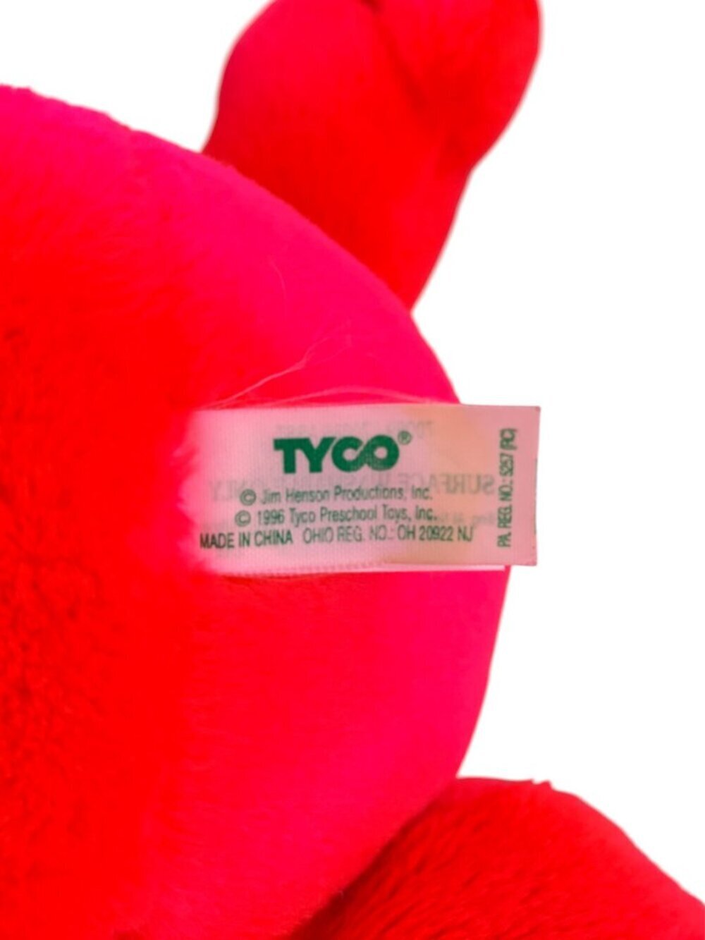 Vintage 1996 Tyco Sesame Street Elmo Plush – Large 22” Sesame Street Stuffed Toy - Picture 7 of 9